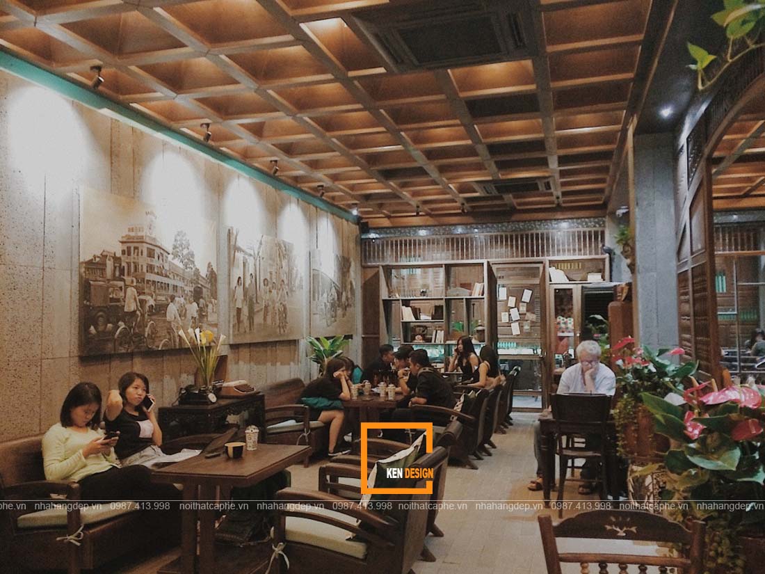 thiết kế quán cafe phong cách retro